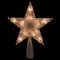 7.5&#x22; Clear &#x26; White 5-Point Star Tree Topper